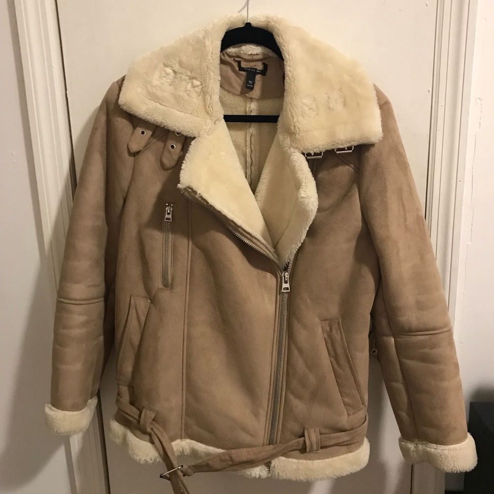 TOPSHOP Sherpa Coat! Barely worn